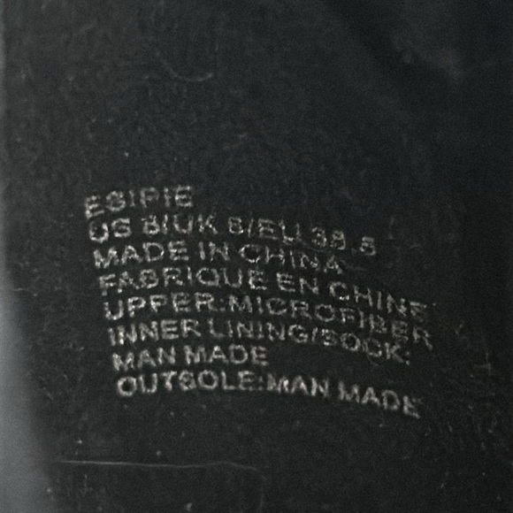 Just Fab Microfibre Strappy Open Toe Chunky Wooden Heels Sandals Black Size 8 - Picture 14 of 14